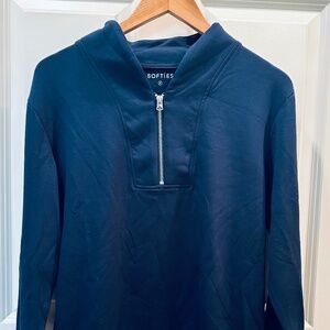 SUPER COMFY Softies DreamTech 1/4 Zip Jogger TOP ONLY women’s SZ S